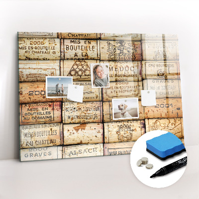 Magnetic board for drawing Wine Corks