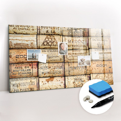 Magnetic board for drawing Wine Corks