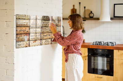 Magnetic board for drawing Wine Corks