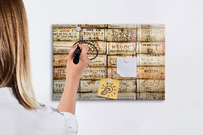 Magnetic board for drawing Wine Corks