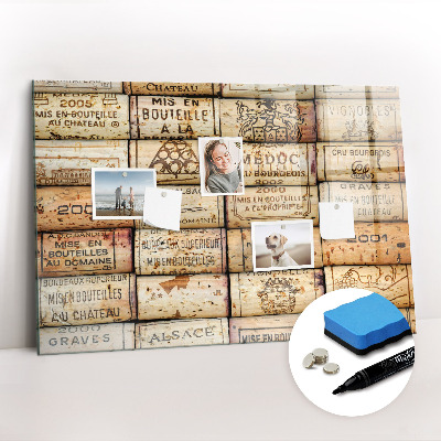 Magnetic board for drawing Wine Corks