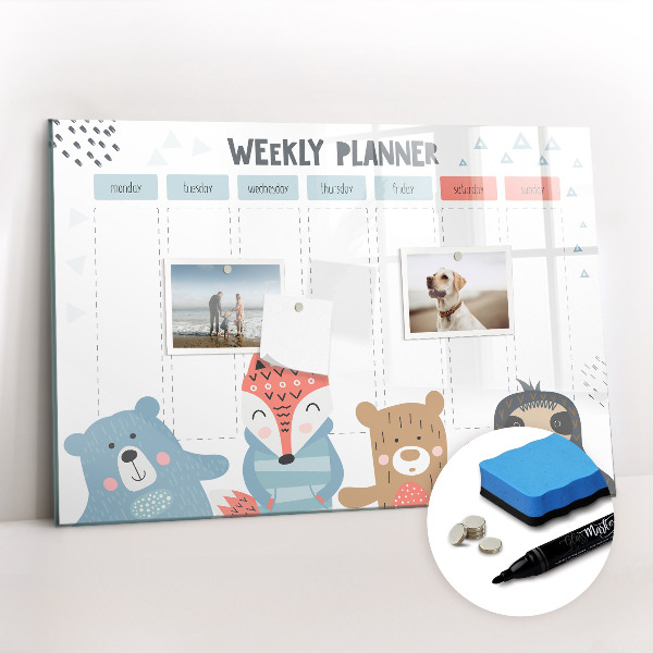 Dry erase magnetic board Wooden frames