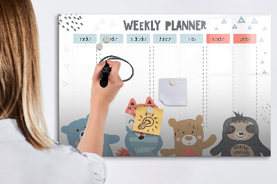 Magnetic board with marker Wooden frames