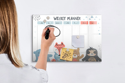 Magnetic board with marker Wooden frames