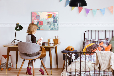 Magnetic board for drawing Weekly planner for children