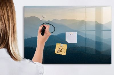 Magnetic board for writing Pastel leaves