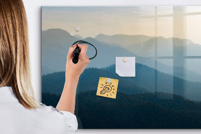 Magnetic board for writing Pastel leaves