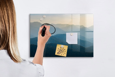 Magnetic board for writing Pastel leaves