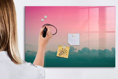 Dry erase magnetic board Abstract landscape