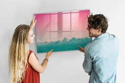 Dry erase magnetic board Abstract landscape