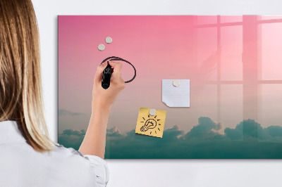 Dry erase magnetic board Abstract landscape