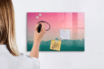 Magnetic board with marker Abstract landscape