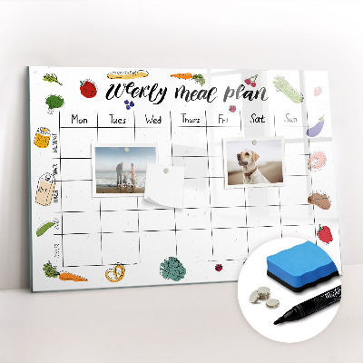 Magnetic dry erase board Wooden frame