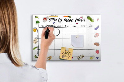 Magnetic dry erase board Wooden frame
