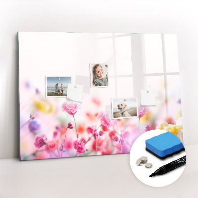 Magnetic writing board with marker Flower bouquet