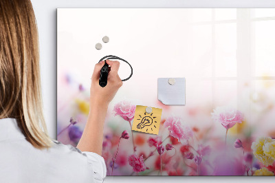 Magnetic writing board with marker Flower bouquet