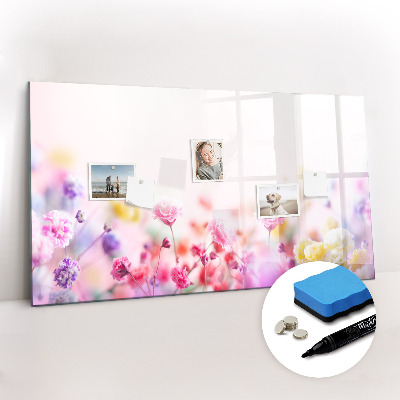 Magnetic writing board with marker Flower bouquet