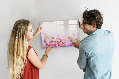 Magnetic writing board with marker Flower bouquet