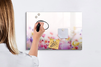 Magnetic writing board with marker Flower bouquet