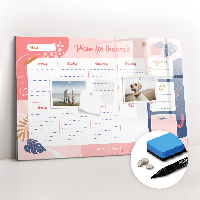 Magnetic dry erase board Vintage world map
