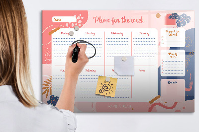 Magnetic dry erase board Vintage world map