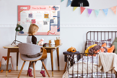 Magnetic dry erase board Vintage world map