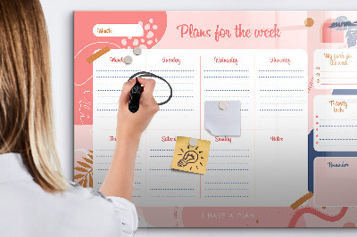 Magnetic dry erase board Vintage world map