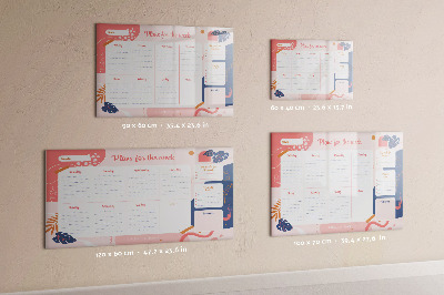 Magnetic dry erase board Vintage world map