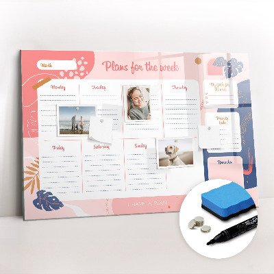 Magnetic dry erase board Vintage world map