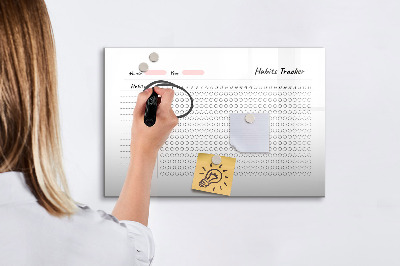 Magnetic dry erase board Wood panels pattern