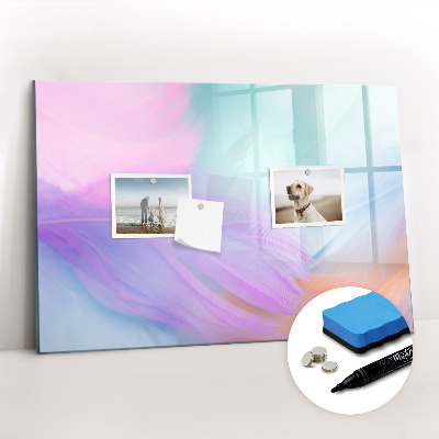 Dry erase magnetic board Blue old wood