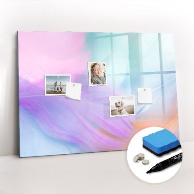 Dry erase magnetic board Blue old wood