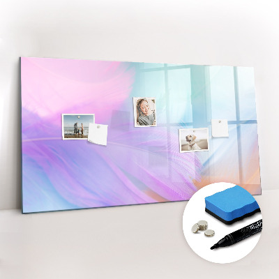 Dry erase magnetic board Blue old wood