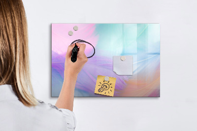 Dry erase magnetic board Blue old wood