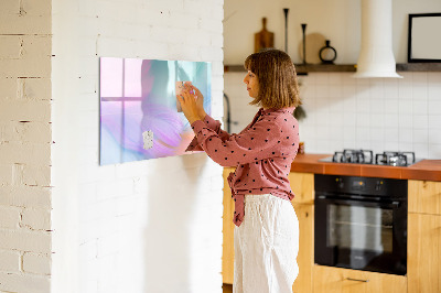 Dry erase magnetic board Blue old wood