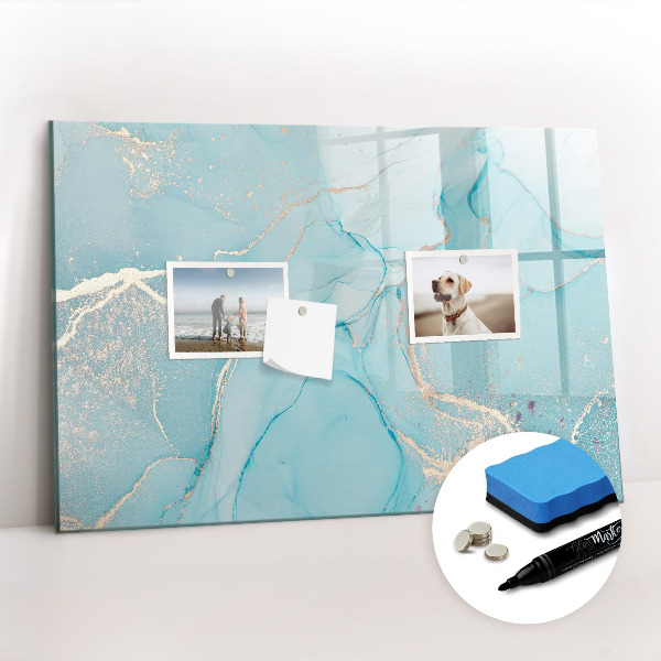 Magnetic dry erase board Colorful feathers