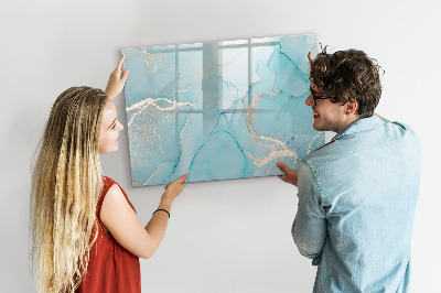 Magnetic dry erase board Colorful feathers