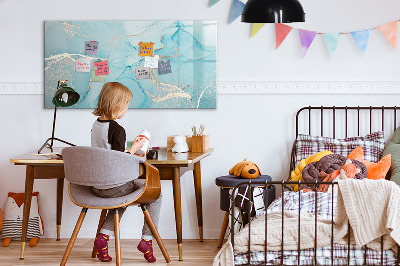 Magnetic dry erase board Colorful feathers