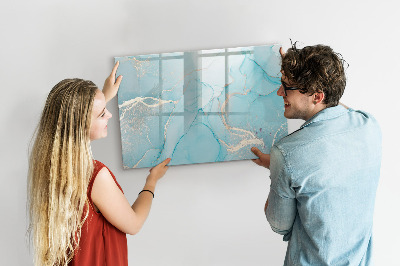 Magnetic dry erase board Colorful feathers