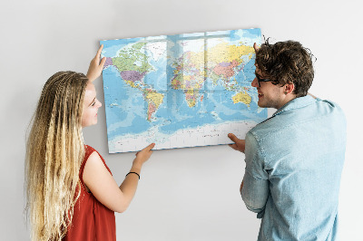 Dry erase magnetic board Decorative marble