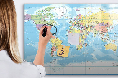 Dry erase magnetic board Decorative marble