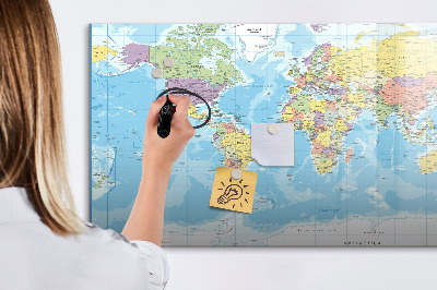 Dry erase magnetic board Decorative marble