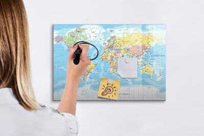 Dry erase magnetic board Decorative marble