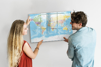 Dry erase magnetic board Decorative marble