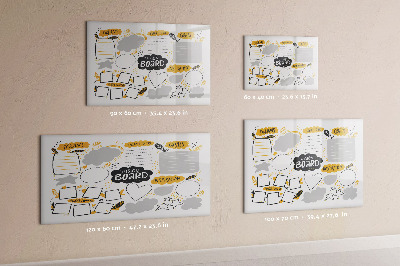Dry erase magnetic board Decorative marble