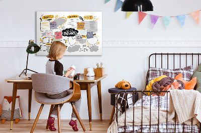 Dry erase magnetic board Decorative marble