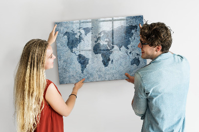 Dry erase magnetic board Gold frame