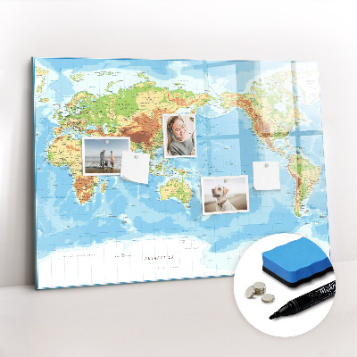Magnetic dry erase board Geometric pattern