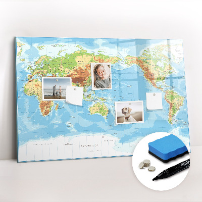 Magnetic dry erase board Geometric pattern