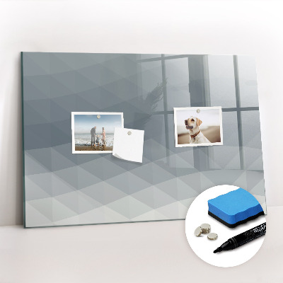 Dry erase magnetic board Physical world map